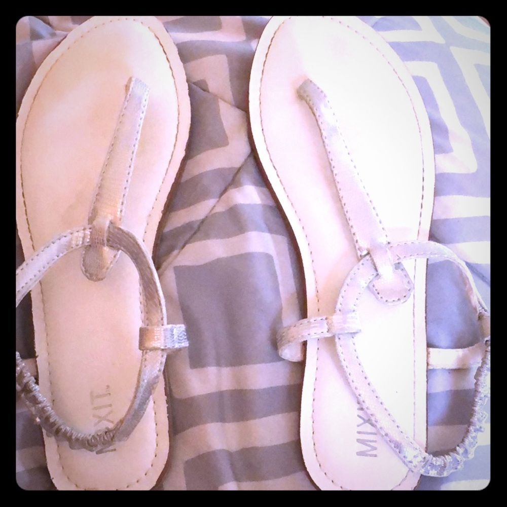 Silver sandals